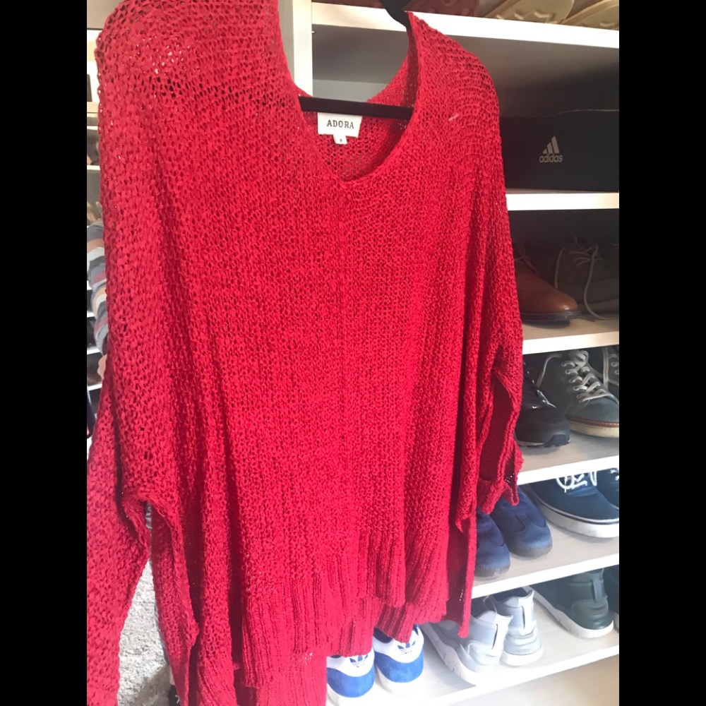 Fire red oversized sweater